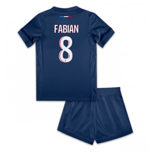 Fotballdrakt Barn Paris Saint-Germain Fabian Ruiz #8 Hjemmedraktsett 2024-25 Kortermet (+ Korte bukser)